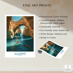 Algarve Portugal Cliffs Wall Art — fine art print unframed quality details
