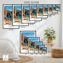 Algarve Portugal Coast Wall Art — wall art poster size guide thisartworld