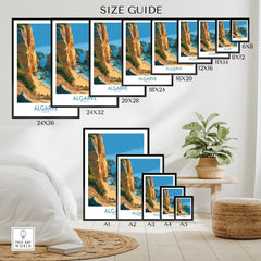 Algarve Portugal Beach Wall Art — wall art poster size guide thisartworld