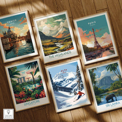 Alta Utah Ski Poster - Powder Snow Mountain Wall Art among other travel-themed wall art posters