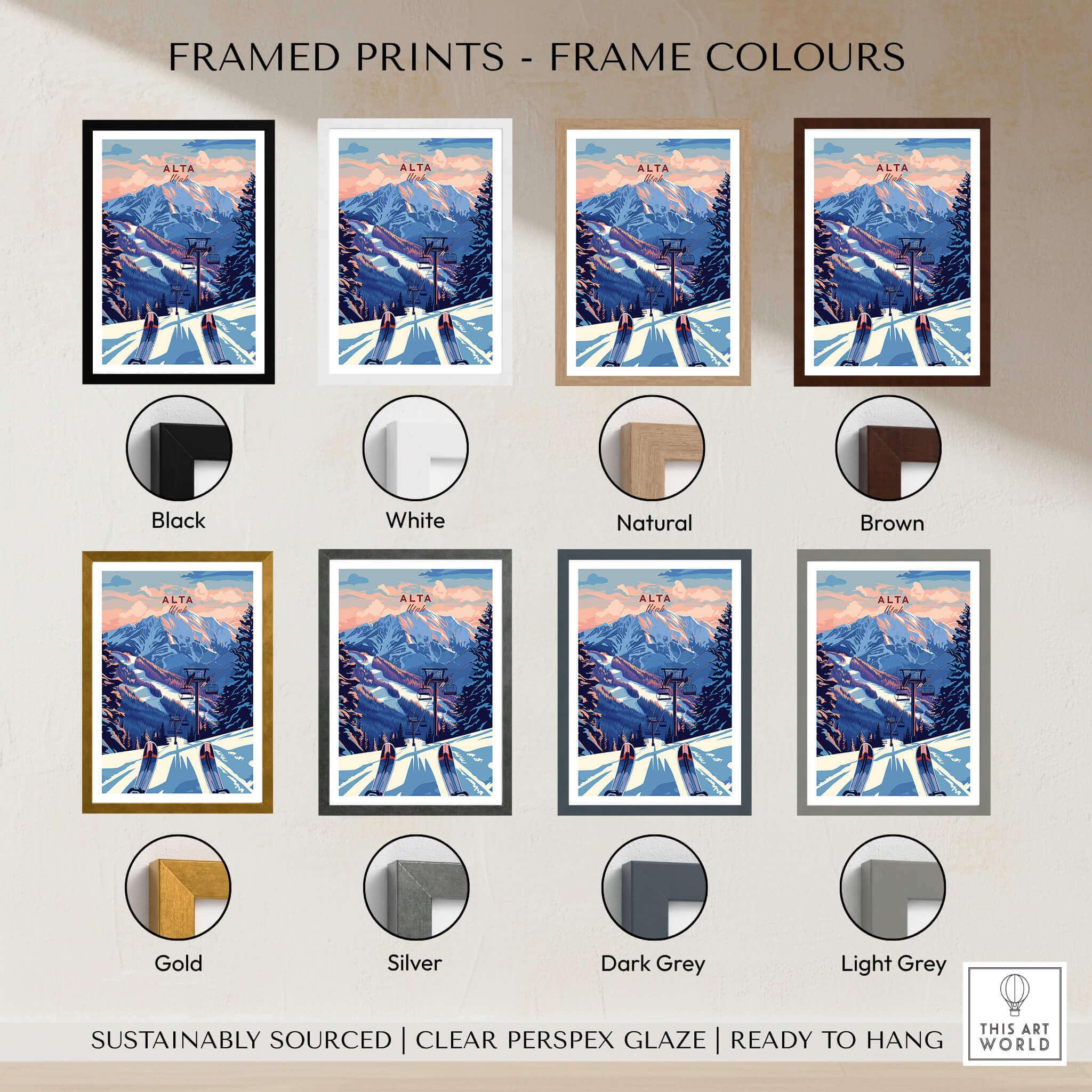 Alta Utah Ski Lift Poster - Dramatic Sunset Art – This Art World