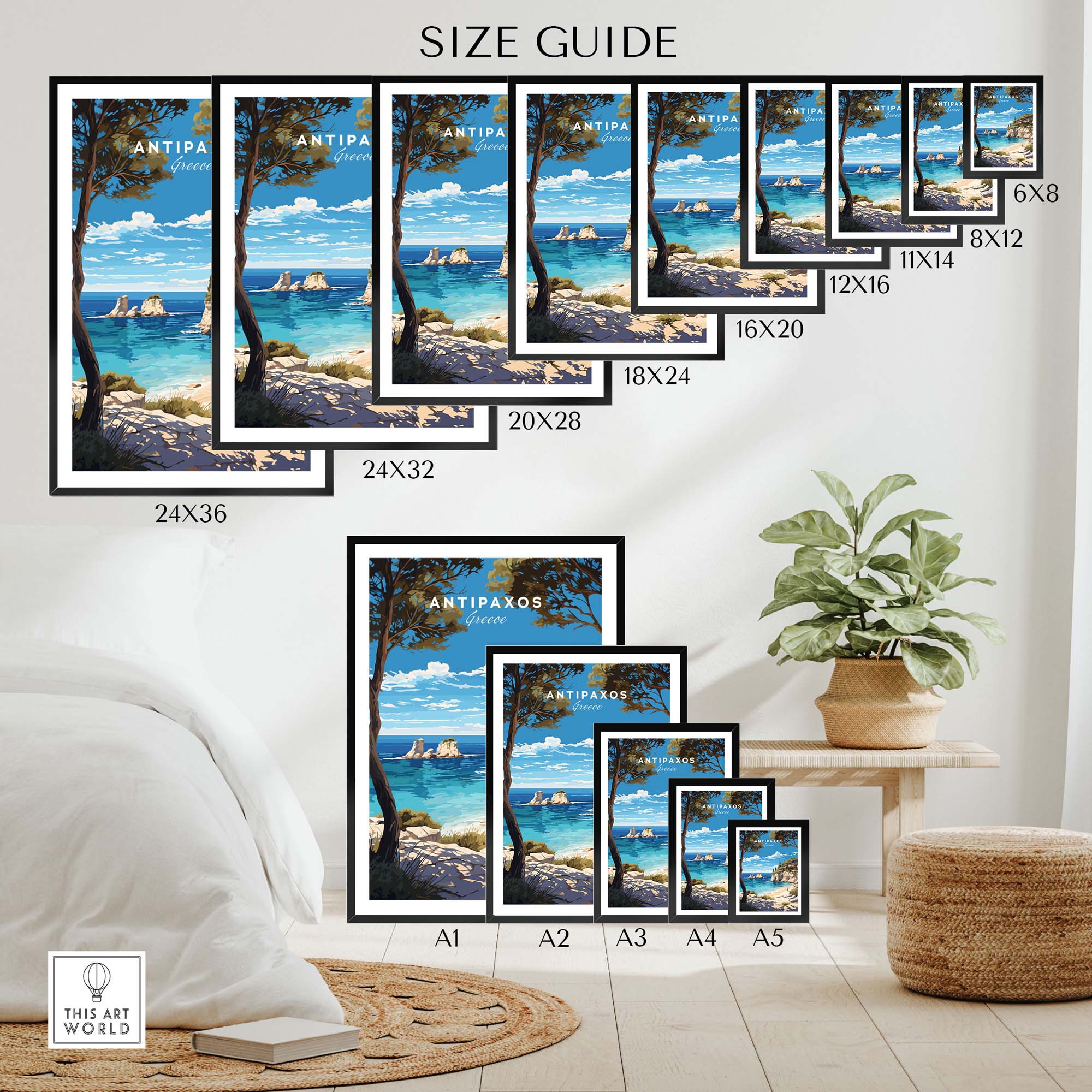 Antipaxos Greece Poster