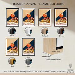 Aperitivo Italiano Italian Kitchen Poster - framed canvas float frame colour options