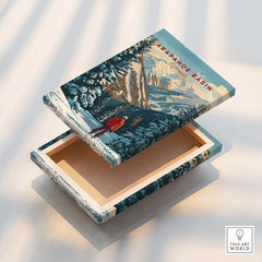 Arapahoe Basin Wall Art decorative box showcasing a scenic mountain landscape and outdoor adventure theme.