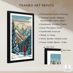 Arapahoe Basin Wall Art framed print showcasing mountain scenery and vibrant colors, perfect for ski lovers and home decor.