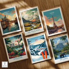 Åre Sweden Ski Print among other travel art prints showcasing diverse destinations.