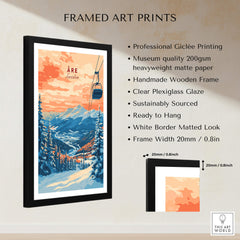 Åre Sweden Wall Art Ski Print featuring breathtaking ski scenery framed with professional quality materials.