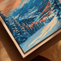 Åre Sweden Wall Art Ski Print showcasing vibrant landscapes and snowy slopes, perfect for ski enthusiasts.
