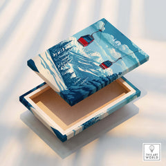 Ski Print Åre Sweden art box featuring mountain scenery and ski lift design.