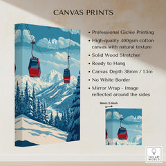 Ski Print Åre Sweden showcasing a stunning mountain landscape and ski lift, perfect for home decor inspiration.