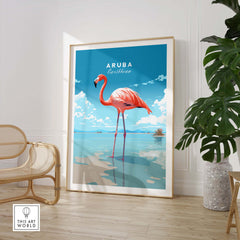 Aruba Flamingo Beach Poster