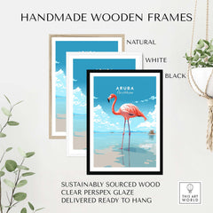 Aruba Flamingo Beach Poster