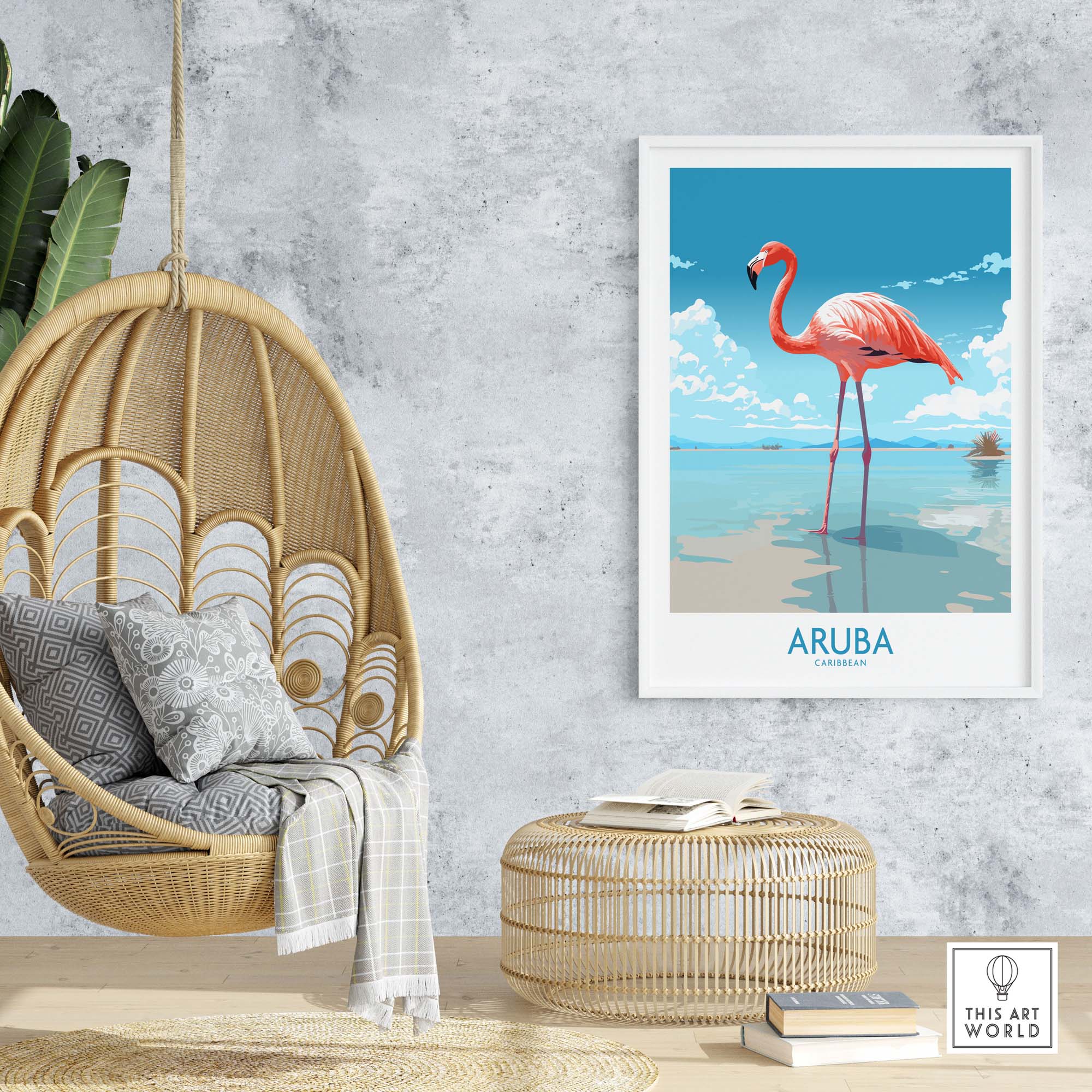 Aruba Flamingo Beach Wall Art
