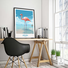 Aruba Flamingo Beach Wall Art