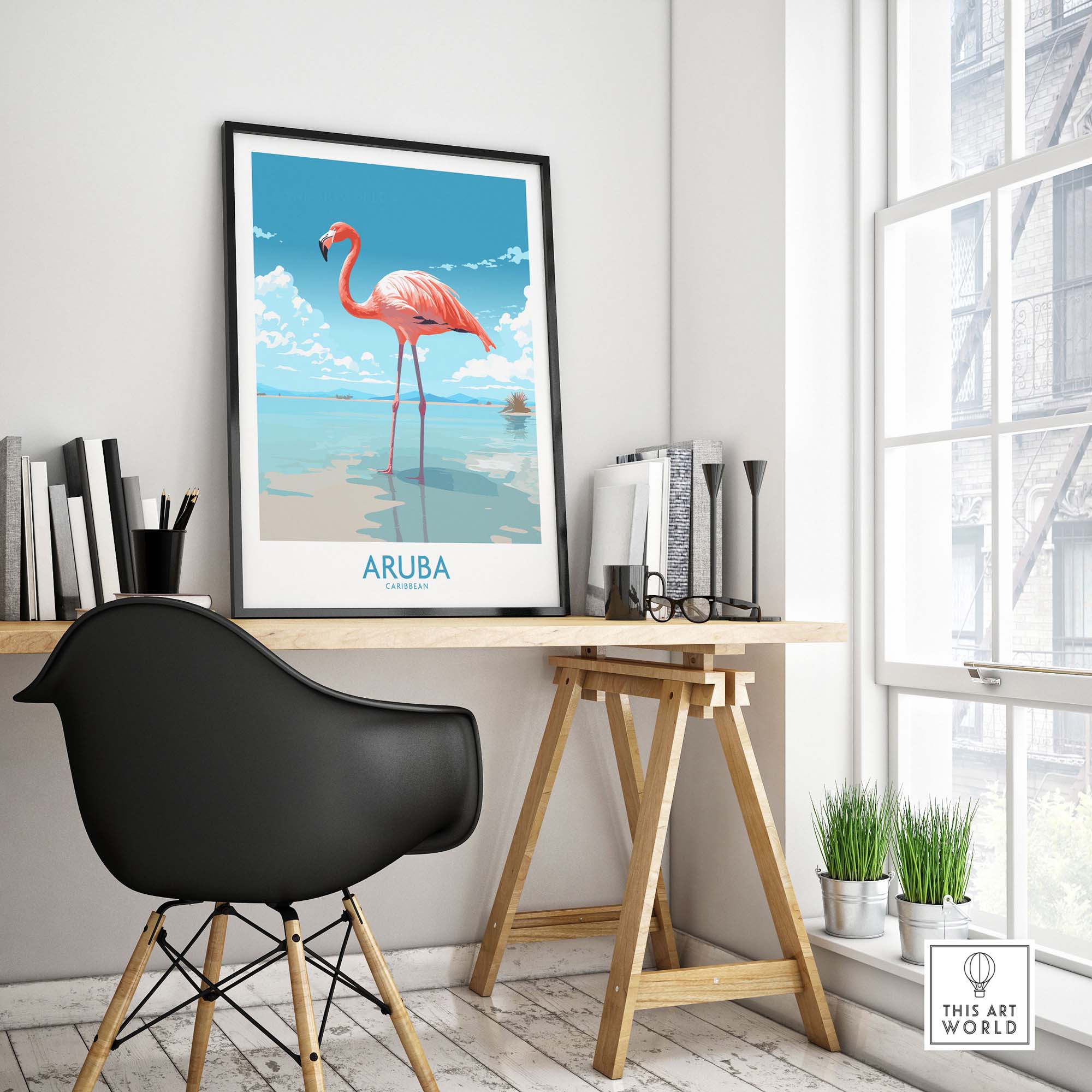 Aruba Flamingo Beach Wall Art