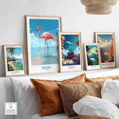 Aruba Flamingo Beach Wall Art