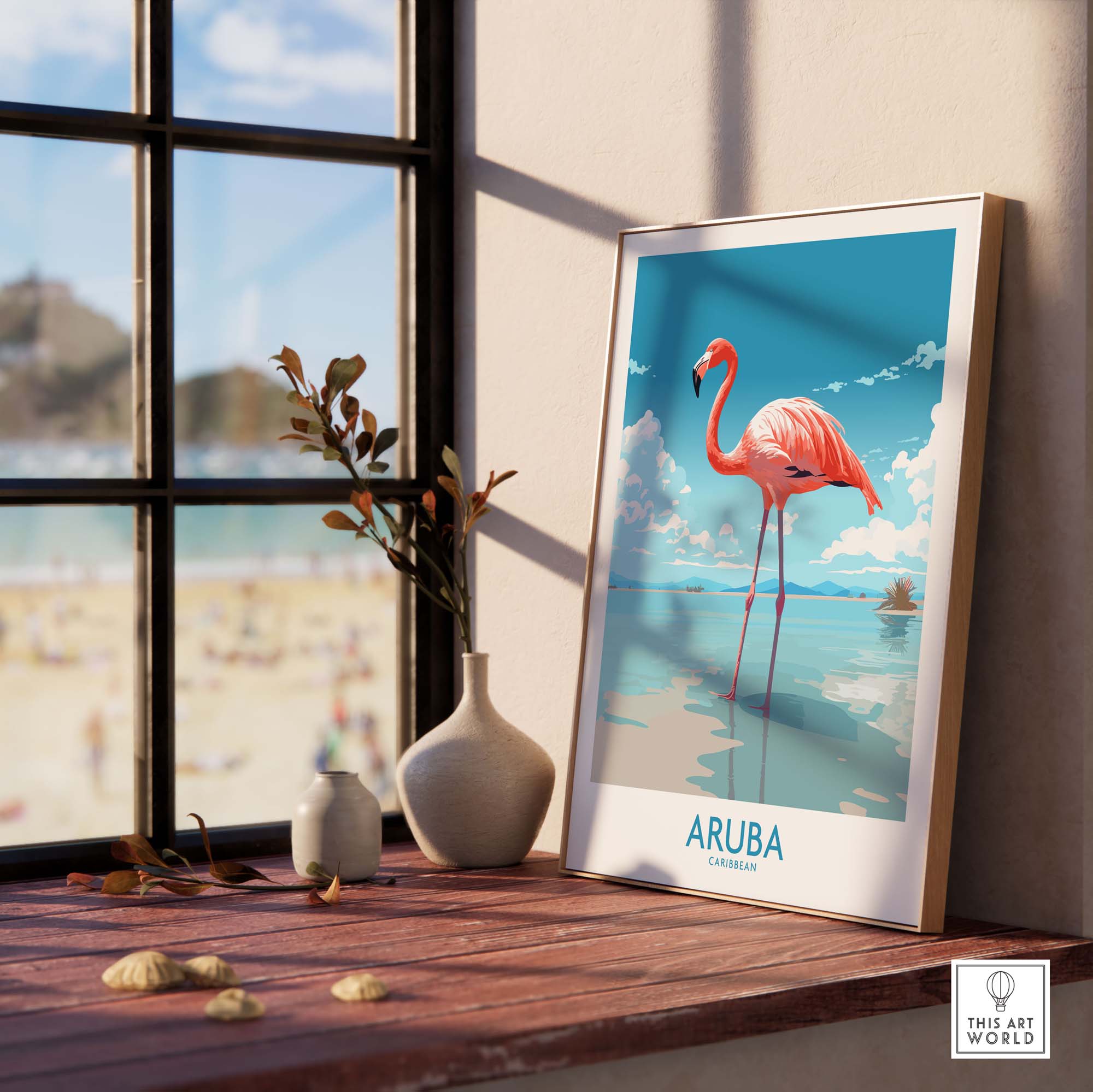 Aruba Flamingo Beach Wall Art
