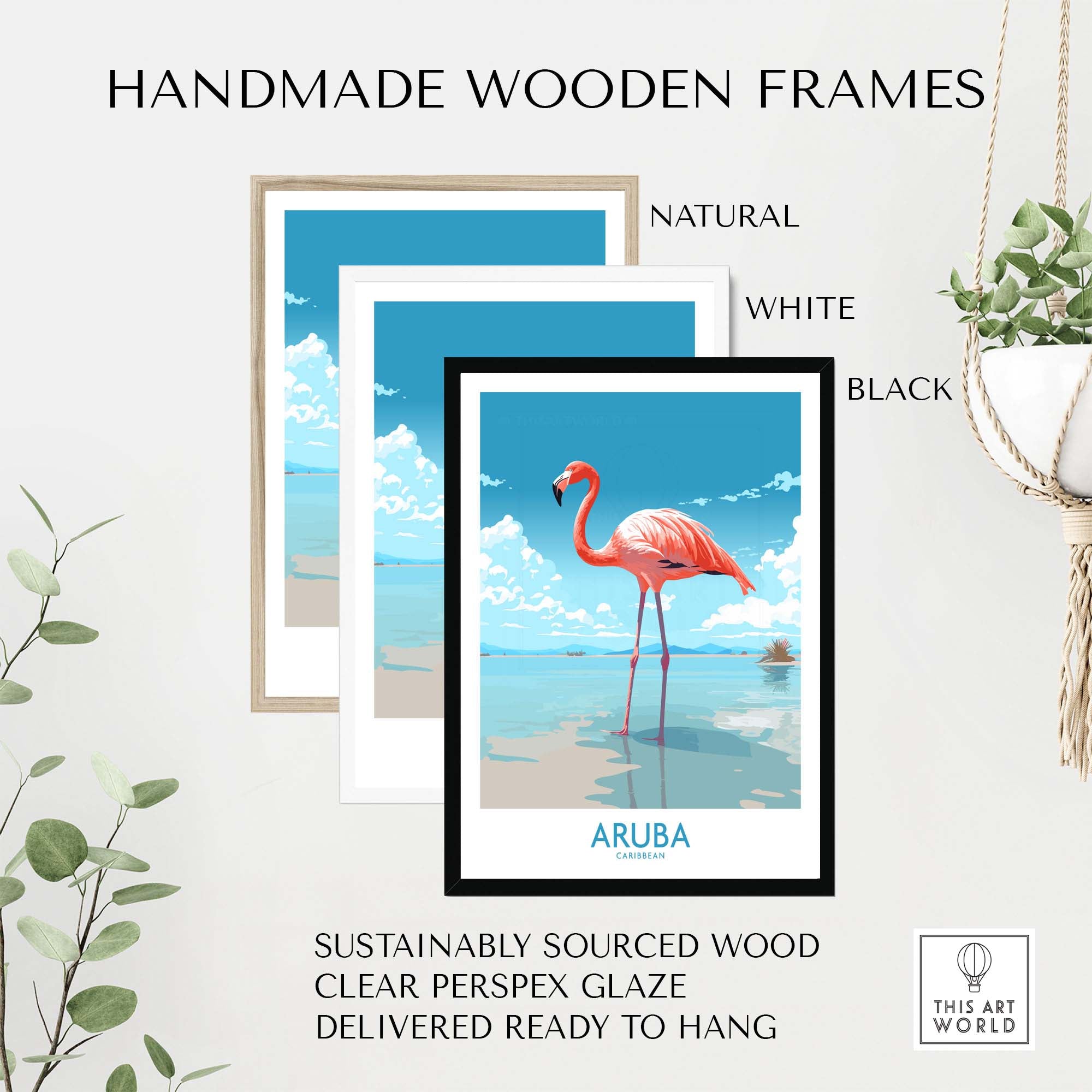 Aruba Flamingo Beach Wall Art