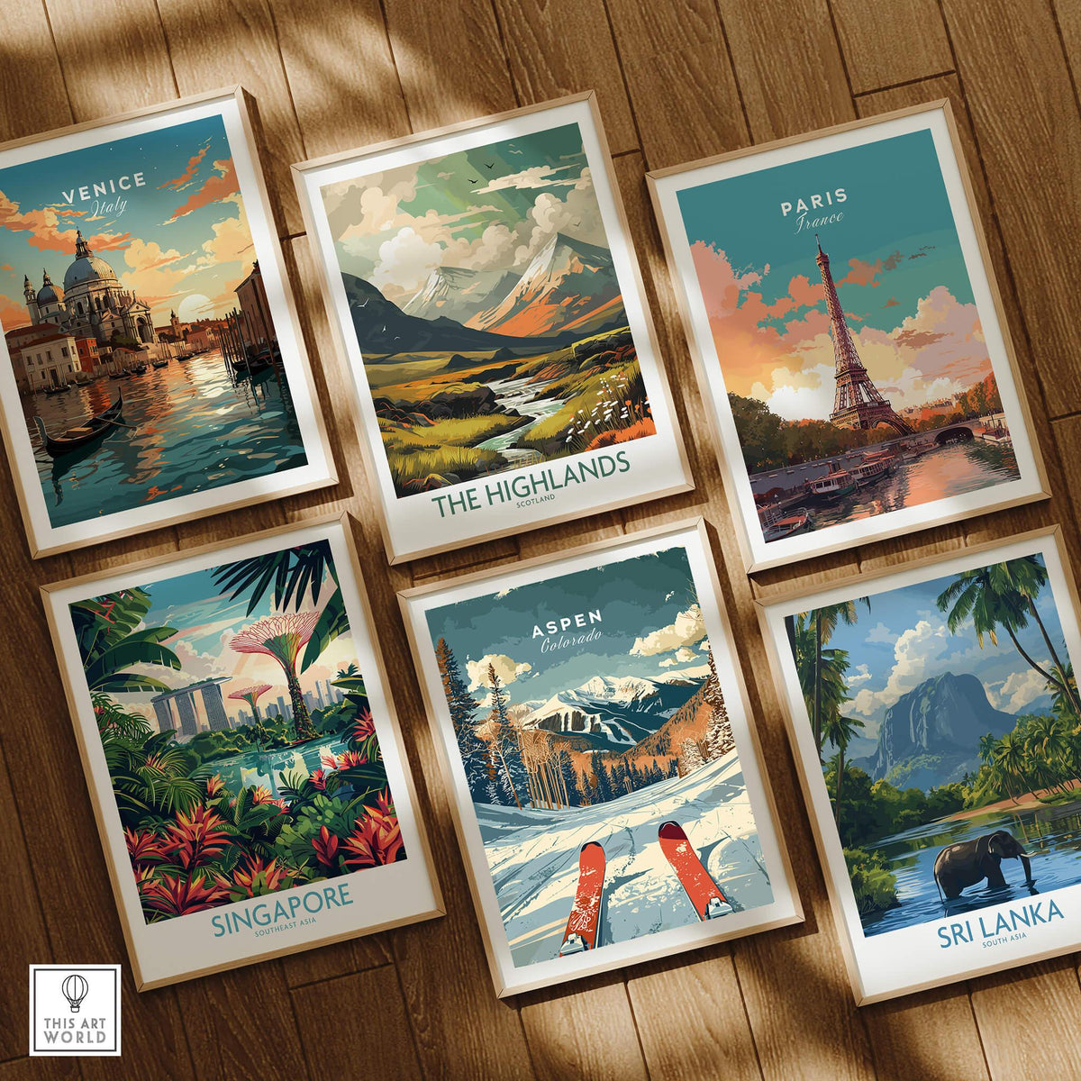 Aspen Travel Poster - Colorado showcasing stunning imagery of Aspen trees and mountains.