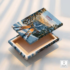 Aspen Print Colorado ski poster box showcasing the breathtaking beauty of Aspen, Colorado.