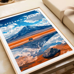 Atacama Desert Travel Print showcasing vibrant colors and intricate details of the stunning landscape.
