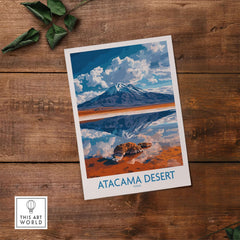 Atacama Desert Wall Art Print - Modern showcasing the stunning natural beauty of the Atacama Desert in Chile.