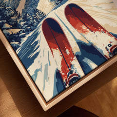 Attitash Ski Print showcasing vibrant colors and detailed ski designs, perfect for bringing skiing excitement to your home.