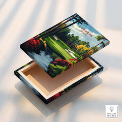 Augusta Georgia Golf Course Art Print - Iconic Golf Links Wall Decor, featuring a scenic golf course design.