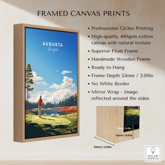 Augusta National Golf Print - The Masters Golf Poster framed canvas print with professional Giclée printing.