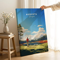 Augusta National Golf Print - The Masters Golf Poster showcasing a scenic view of Augusta, Georgia.