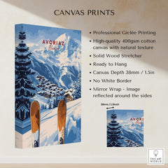 Avoriaz Ski Resort Print | French Alps Winter Wall Art showcasing professional giclée printing on high-quality canvas.