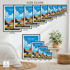 Badlands Poster National Park Print