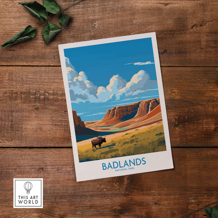 Badlands Print National Park Poster