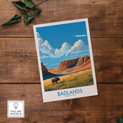 Badlands Print National Park Poster