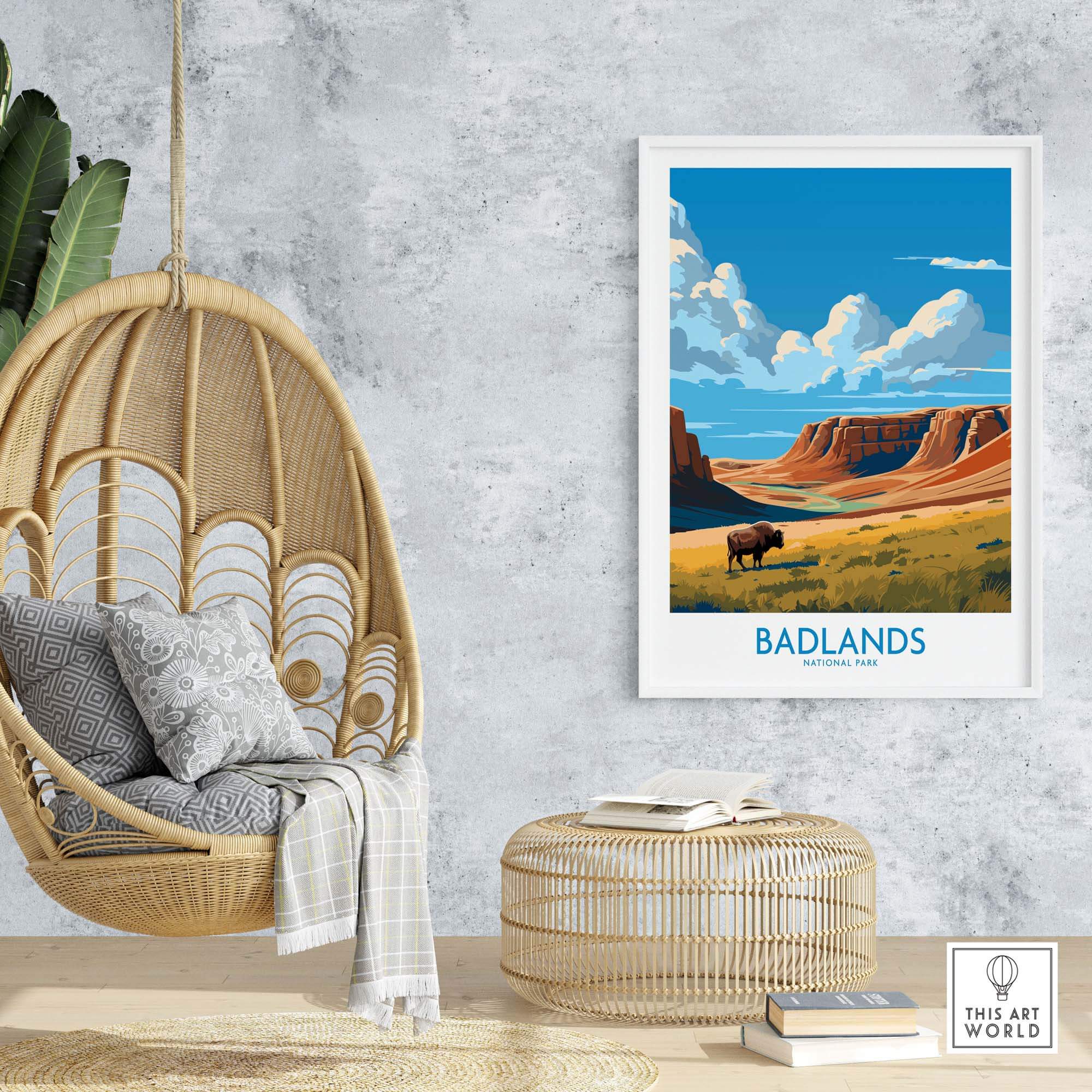 Badlands Print National Park Poster