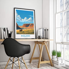 Badlands Print National Park Poster