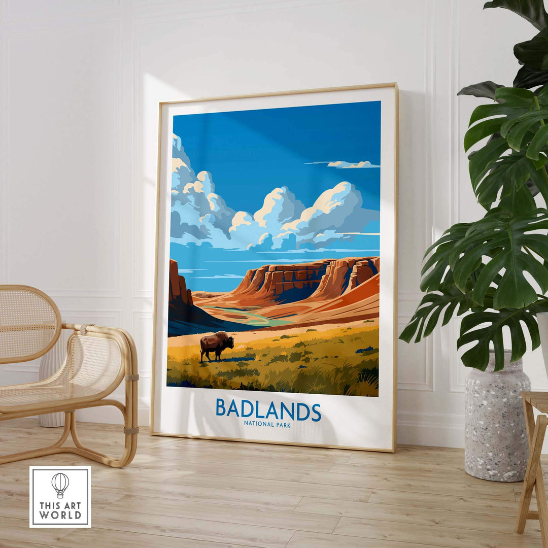 Badlands Print National Park Poster