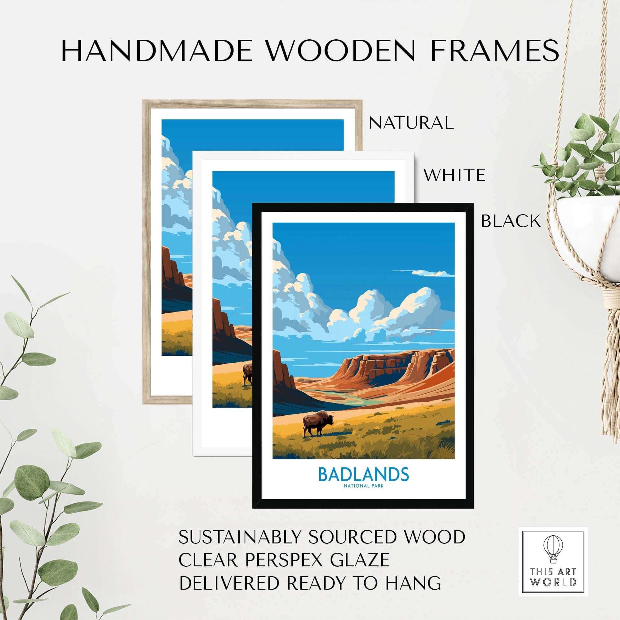 Badlands Print National Park Poster