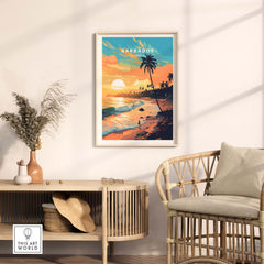 Barbados Poster Sunset Beach