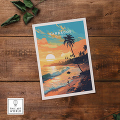 Barbados Poster Sunset Beach