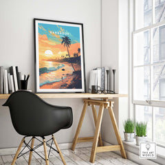 Barbados Poster Sunset Beach