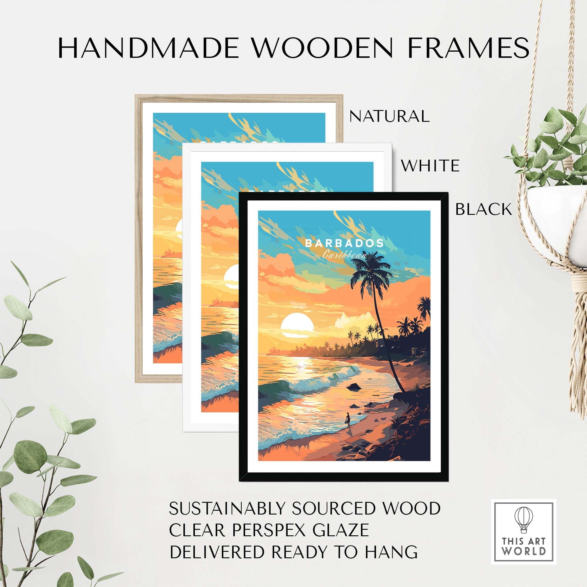 Barbados Poster Sunset Beach