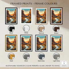 Big Bend National Park framed print in eight frame color options, scenic travel art poster