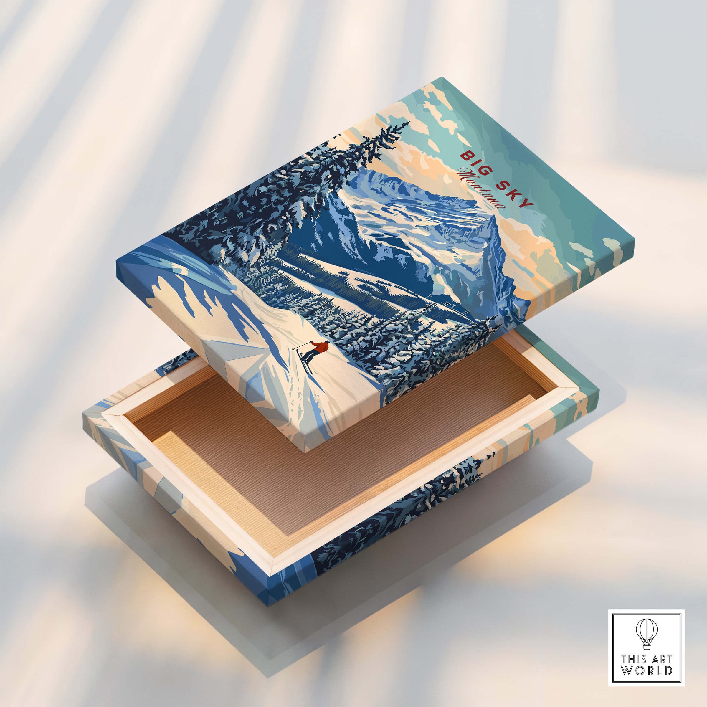 Big Sky Wall Art decorative box showcasing beautiful mountain scenery and nature-inspired design.
