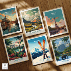 Big Sky Print Montana - Ski Poster among other travel posters including Venice, Paris, and Singapore.