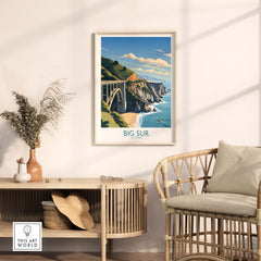Big Sur wall art print featuring a California coastal scene, perfect for modern home decor and gallery walls.