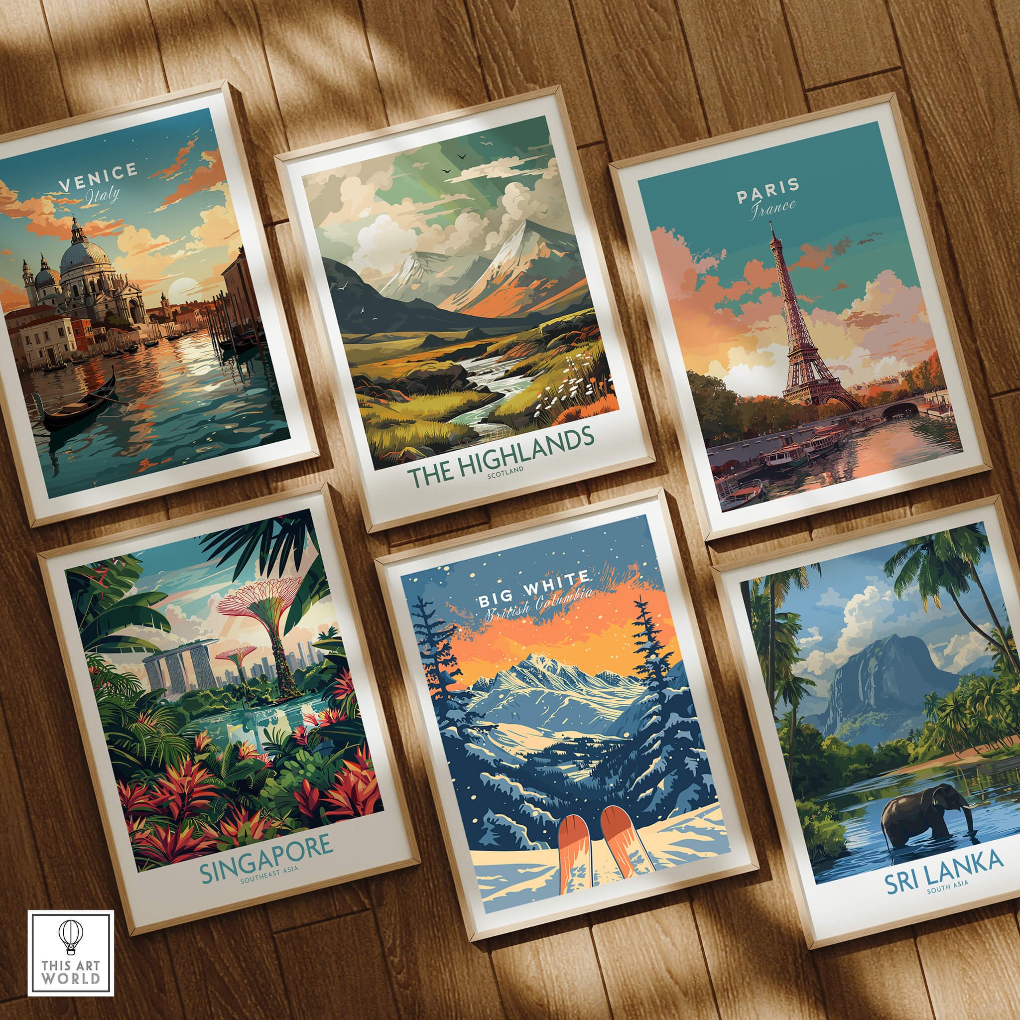 Big White Travel Poster - British Columbia among other travel art posters showcasing various destinations.
