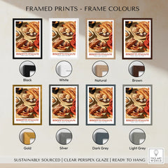 Italian Biscotti Kitchen Wall Art - framed print colour options