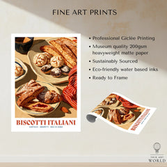 Italian Biscotti Kitchen Wall Art - fine art print unframed quality details