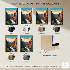 Black Canyon National Park framed canvas wall art print with six frame color options.